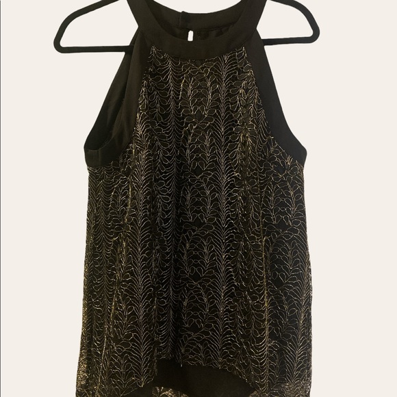 Black and Gold Pink Martini Blouse - Picture 1 of 3